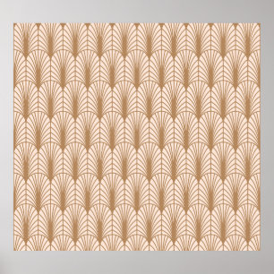 Rose Art déco : Plumes de paon doré