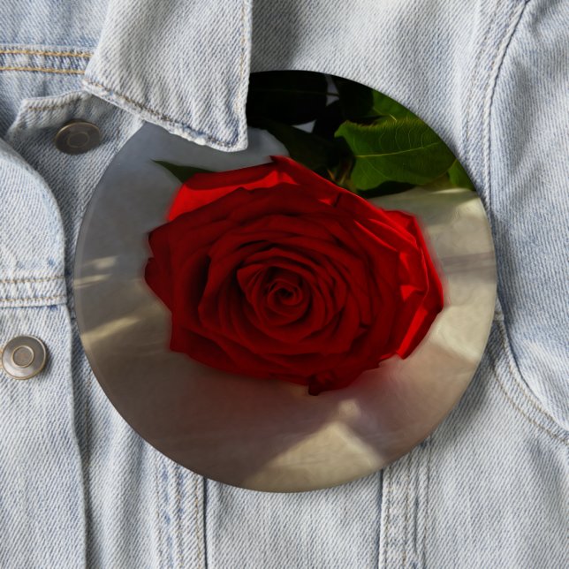 rose at dusk 6 inch round button (In Situ)