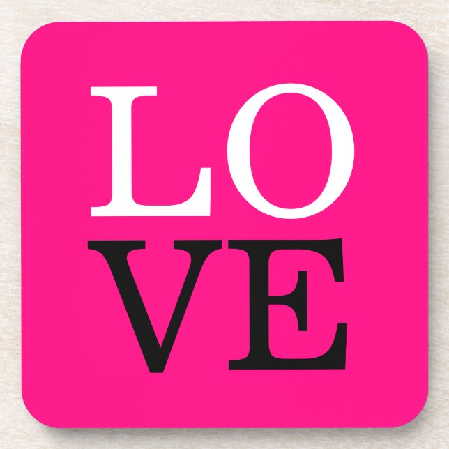 Rose Background Love Wedding Coaster (Front)