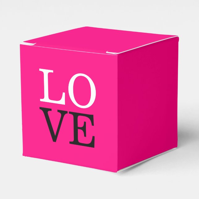 Rose Background Love Wedding Favor Box (Front Side)