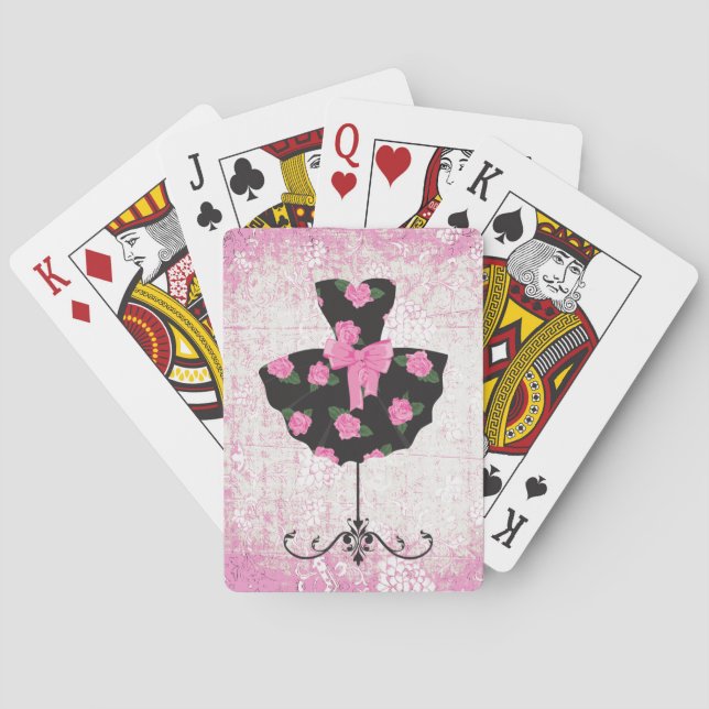 Rose Ballet Dress Playing Cards (Back)