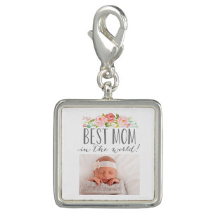 Rose Banner Best Mom In The World   Photo Charm