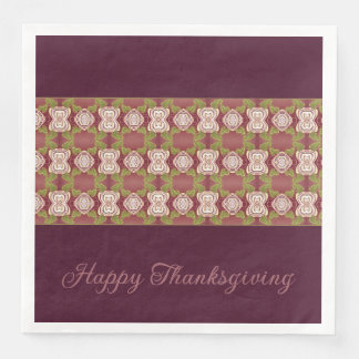 Rose Beige And Burgundy Napkin