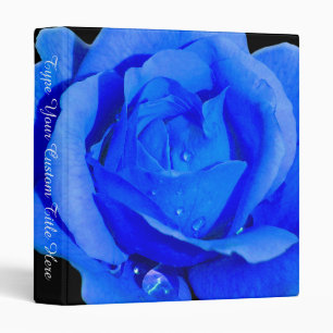 Rose Binder Personalized Blue Rose Photo Album