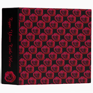 Rose Binder Personalized Red Rose Photo Album