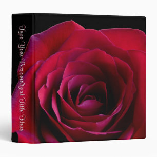 Rose Binder Personalized Red Rose Photo Album