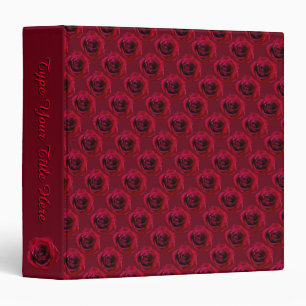 Rose Binder Personalized Red Rose Photo Album
