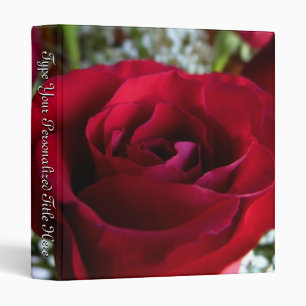 Rose Binder Personalized Red Rose Photo Album