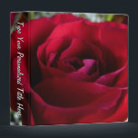 Rose Binder Personalized Red Rose Photo Album<br><div class="desc">Rose Binder Customized Red Rose Book Binder Beautiful Rose Photo Album Book for Home & Office Peach Pink Red Rose School Binder Friends Family Men Women Kids Home Office School Scrap-booking Anniversaries Wedding Classic Love Rose Gifts Your Name Here Rose Binders Click "Customize" to Add More Text Choose Fonts and...</div>