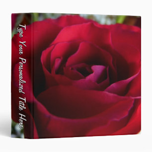 Rose Binder Personalized Red Rose Photo Album
