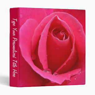 Rose Binder Personalized Red Rose Photo Albums