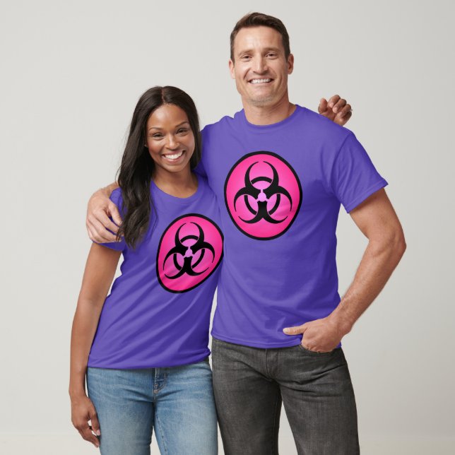 Rose Biohazard Symbol T-Shirt (Unisex)