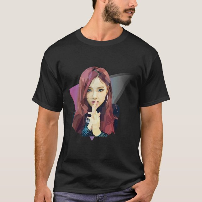 Rose (Black Pink) Classic T-Shirt (Front)