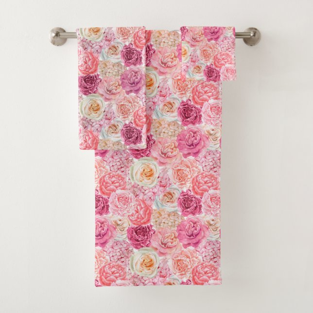 Rose Blanc Magenta Floral Fleurs Élégant Bohème (En situation)