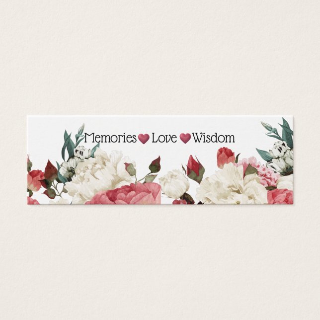 Rose & Blanc Peony Printemps Floral Mariage Favori (Devant)