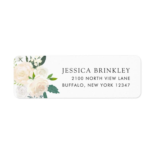 Rose blanche | Adresse florale (Devant)