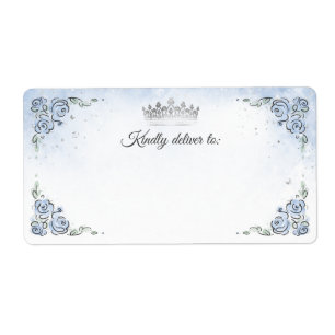 Rose bleu clair Silver Princess Crown Shipping