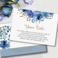 Rose bleu et feuille d'or - Carte du boîtier de ré