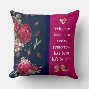 Rose bleu foncé Coussin floral