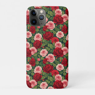 Rose Bloom Luxe ✨Red Pink Floral Elegance Romantic iPhone 11 Pro Case