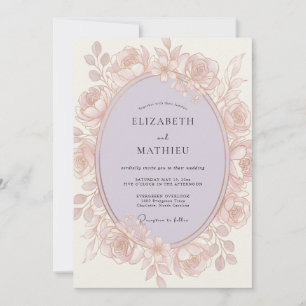 Rose Bloom Romantic Wedding Invitation