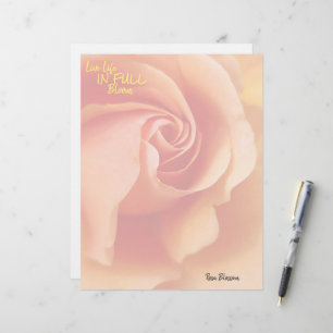 Rose Blossom / Apricot Peach / Stationery Sheets