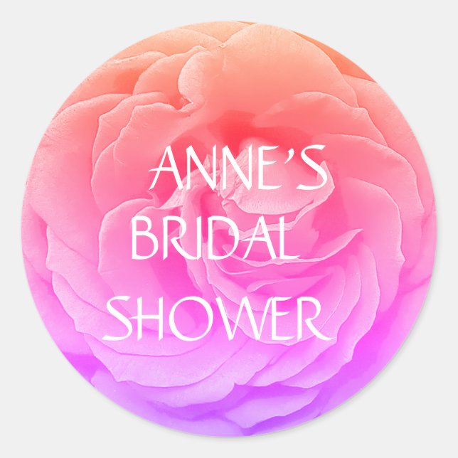 Rose Blossom Photo Classic Sticker (Front)