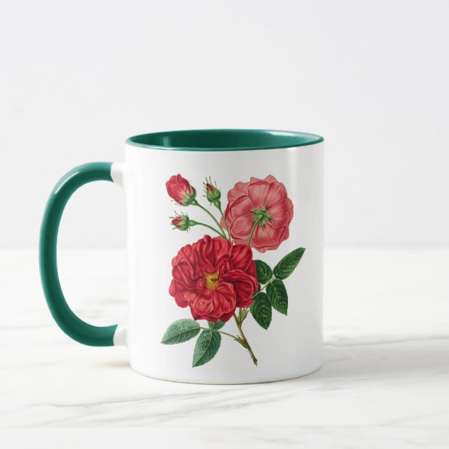 Rose Blossoms, colourful red, Mug (Left)