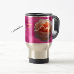 Rose Blush Customizable Travel Mug