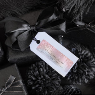 Rose Blush Déchets Sparkly Adresse de retour Holog