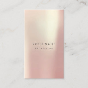 Rose Blush Pearly Abstract Minimal Silk Vertical Business Card