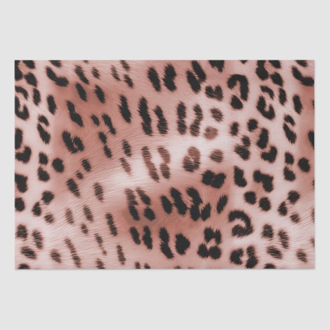 Rose Blush Pink Leopard Tissue Paper (Front)
