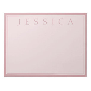 Rose Blush Your Name Notepad