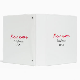 Rose body butter add your text name custom weight binder