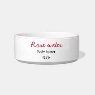Rose body butter add your text name custom weight bowl