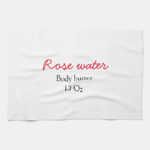 Rose body butter add your text name custom weight kitchen towel
