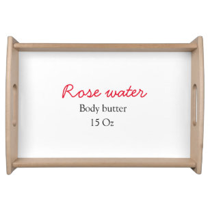 Rose body butter add your text name custom weight  serving tray