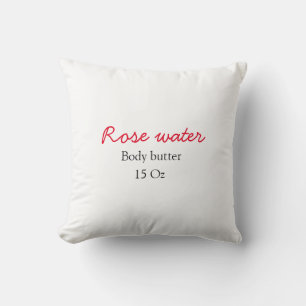 Rose body butter add your text name custom weight throw pillow