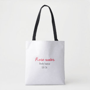 Rose body butter add your text name custom weight tote bag