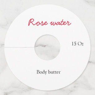 Rose body butter add your text name custom weight wine glass tag