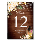 Rose Bois et Blush Mariage vert Numéro de table