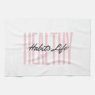 Rose Bold Habits sains Vie Cuisine Serviette