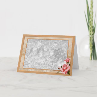 Rose Border Photo Card Customizable