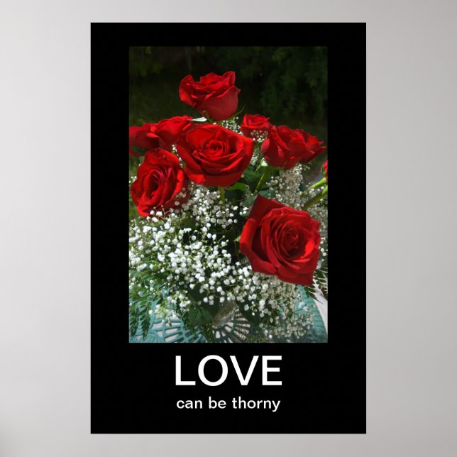 Rose Bouquet Anti-Valentines Demotivational Poster (Front)