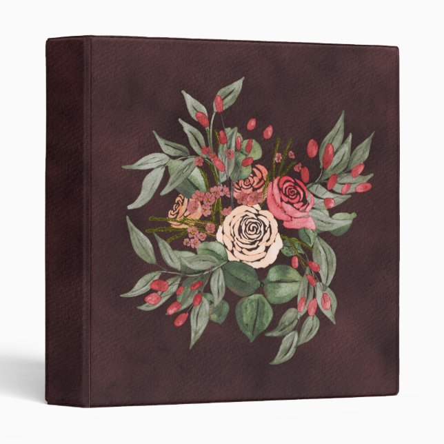 Rose Bouquet  Binder (Front/Spine)