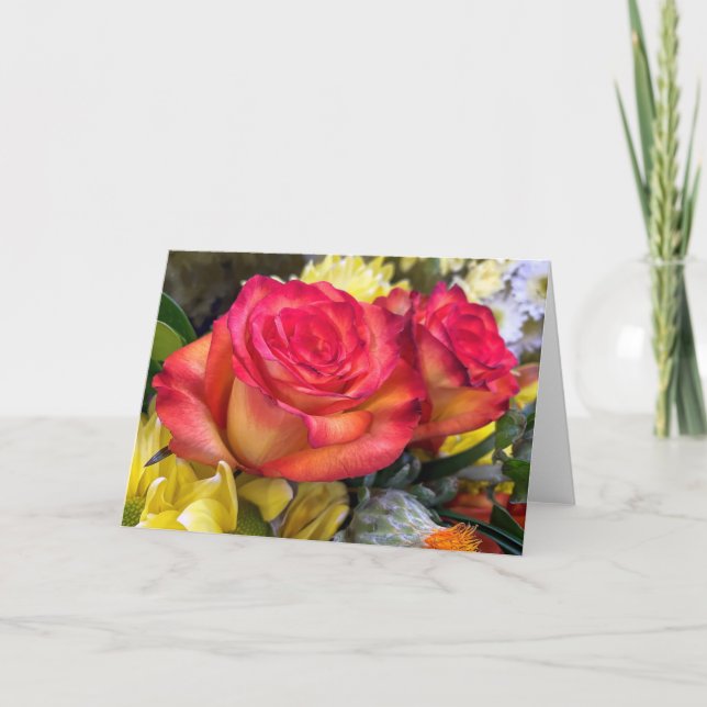 Rose bouquet card (Front)