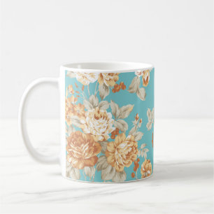 Rose bouquet design Seamless pattern with White ba Coffee Mug