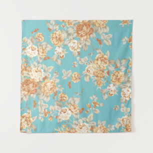 Rose bouquet design Seamless pattern with White ba Tapestry
