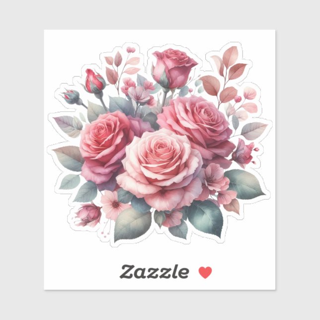 Rose Bouquet Floral Design-62101 (Sheet)