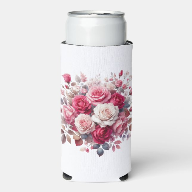 Rose Bouquet Floral Design-62104 Seltzer Can Cooler (Seltzer Front)